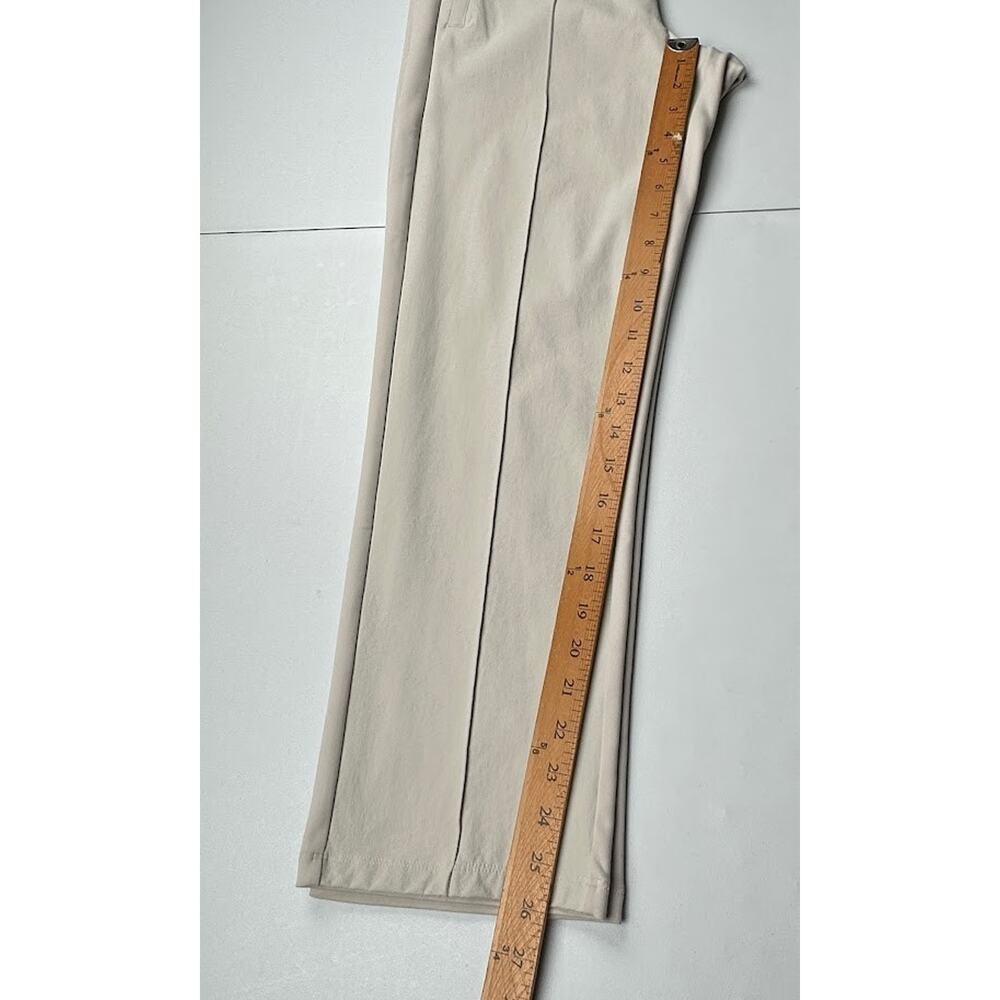 Athleta Headlands Hybrid Pants Womens 10 Cream Crop Stretch Comfort Minimalist - Picture 14 of 15
